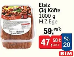 M.Z EGE ETSİZ ÇİĞ KÖFTE 1000 G fiyat ve kampanya bilgisi